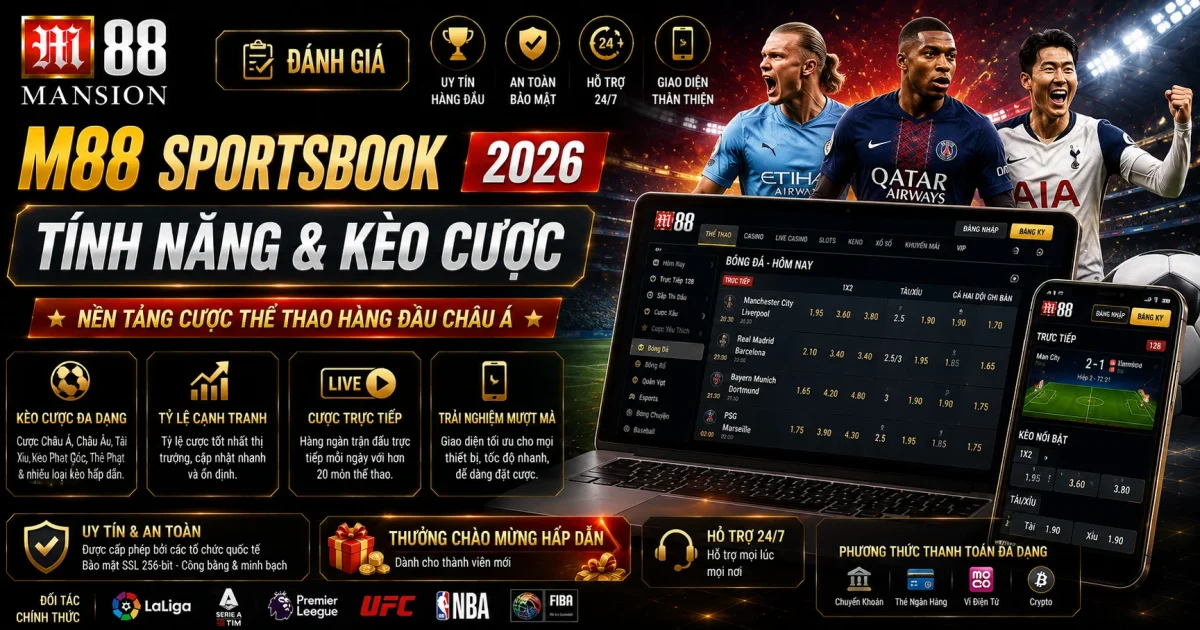 Đánh Giá M88 Sportsbook 2026: Tính Năng & Kèo Cược