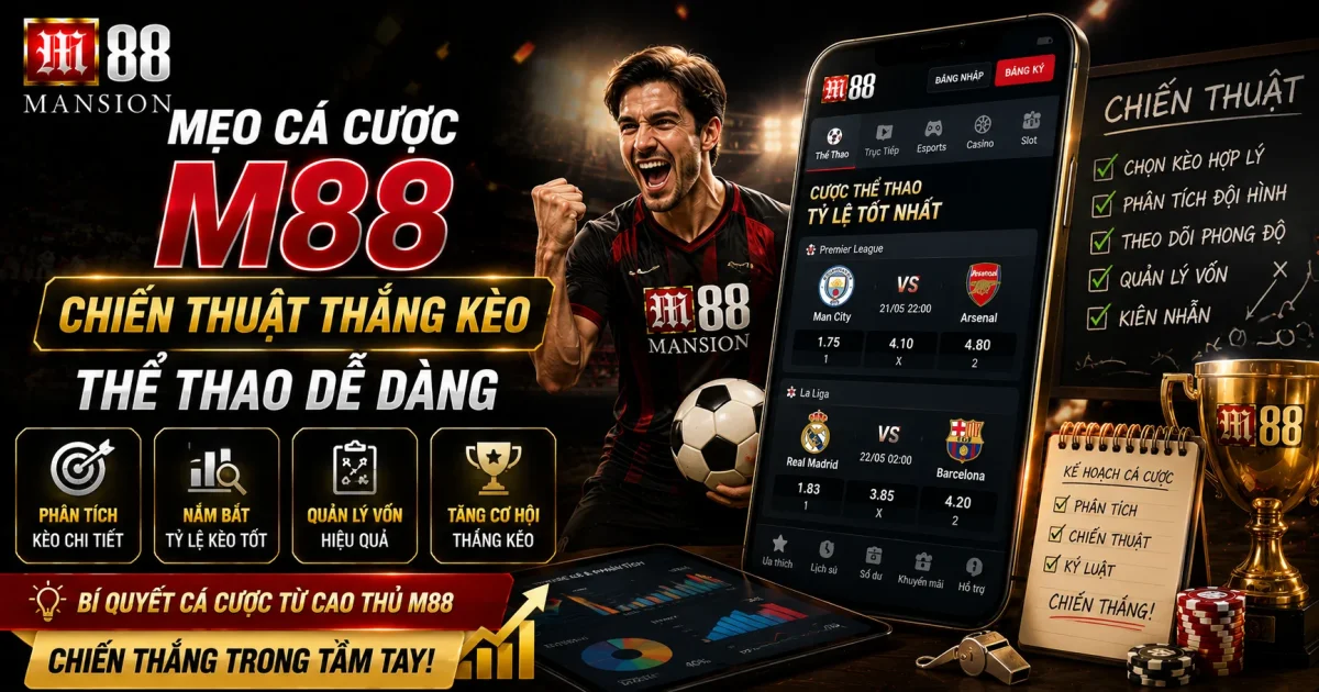 Mẹo Cá Cược M88: Chiến Thuật Thắng Kèo Thể Thao Dễ Dàng