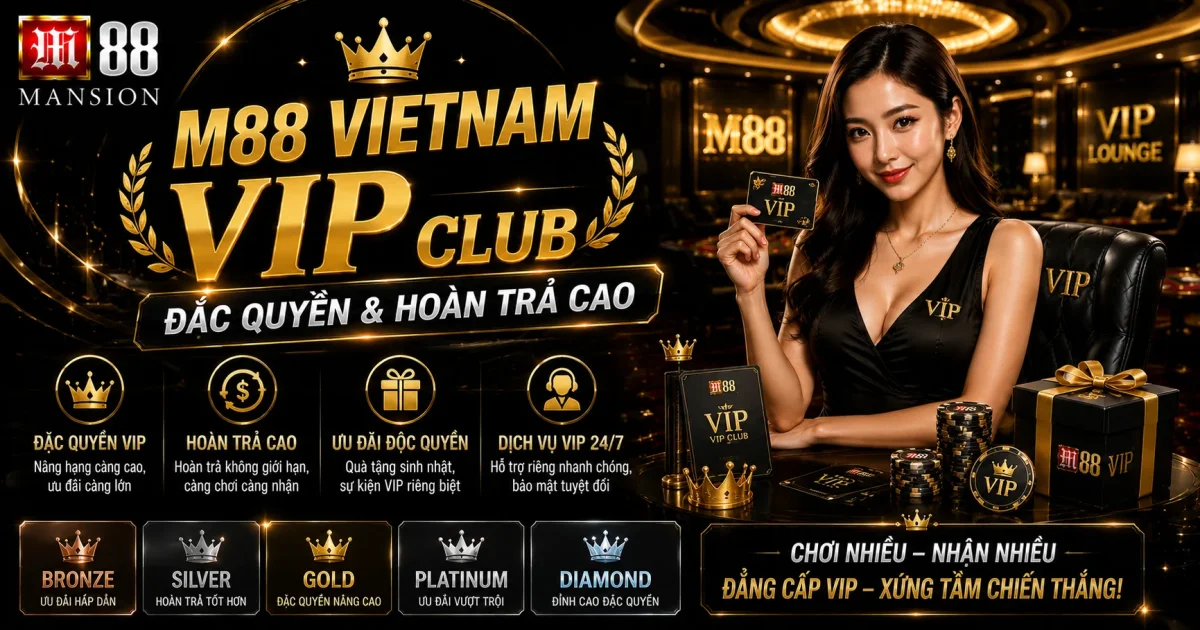 M88 Vietnam VIP Club: Đắc Quyền & Hoàn Trả Cao
