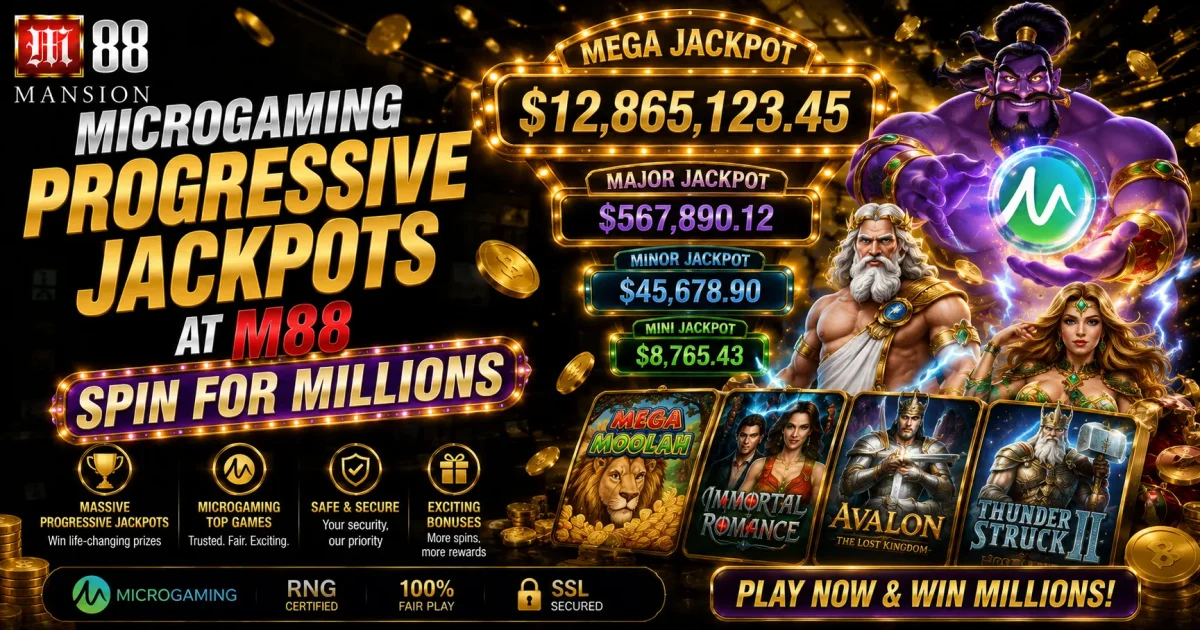 Microgaming Progressive Jackpots at M88: Spin for Millions