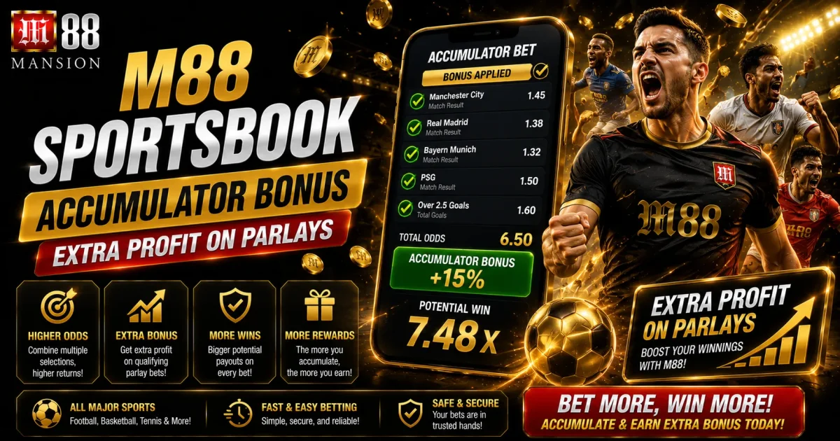 M88 Sportsbook Accumulator Bonus: Extra Profit on Parlays