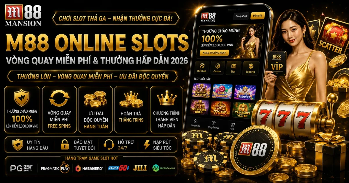 M88 Online Slots: Vòng Quay Miễn Phí & Thưởng Hấp Dẫn 2026