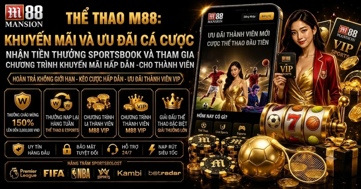 Khuyến Mãi Thể Thao M88: Nhận Thưởng Cá Cược Ngay